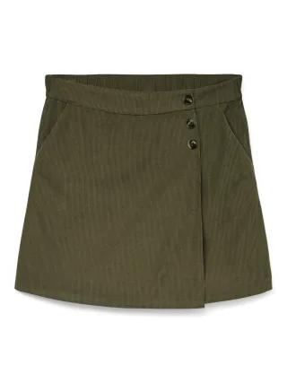 VERO MODA - VMELLY HW SHORT WRAP SKIRT WVN GA Grape Leaf - Gr. - XL