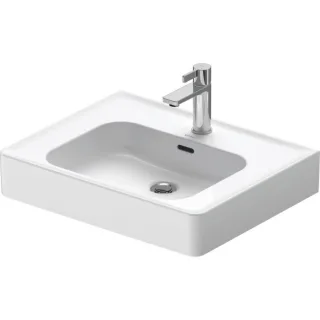 Duravit Soleil by Starck Möbel-Waschtisch 2377600000 60 x 48 cm, weiß, mit Hahnloch, Überlauf, Hahnlochbank