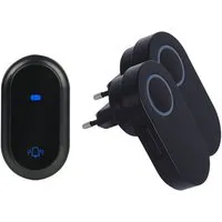 BBG Türklingel-Set Kabellose Funkklingel ohne Batterie, selbstversorgender Türklingel Set, (1 Sender + 2 Empfänger, IP68 wasserdicht, 180m Reichweite), 38 Melodien, 105dB, für Haus & Wohnung