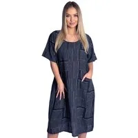 Mississhop Sommerkleid Baumwollkleid 100 % Baumwolle Casual Shirtkleid Strandkleid M.377