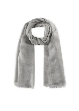 Feiner Schal aus weicher Woll-Mischung mit Lurex grau - Gr. - one size