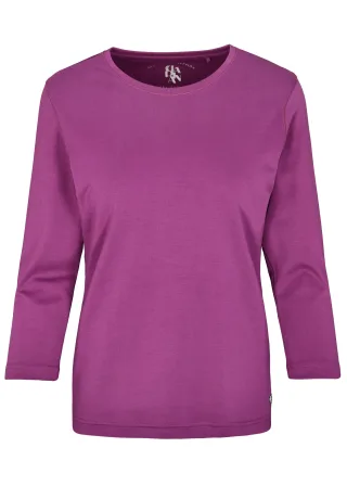 CLARINA - NOS Rdh.-Shirt, 3/4 Arm, uni 457 azalee - Gr. - 38