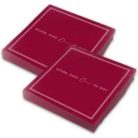 itenga Papierserviette ITENGA 40x Servietten Schön dass du da bist V3 bordeaux rot