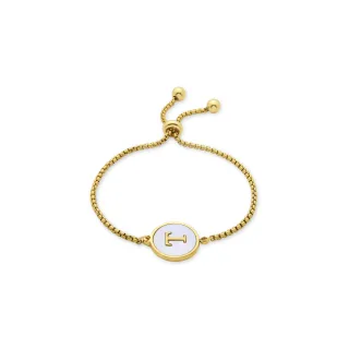 Luxenter-Armband aus weißem Perlmutt in 18 Karat Gelbgold - Alphabet