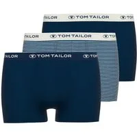 TOM TAILOR Boxershorts Buffer (3er Pack) weich, bequem, eng, elastisch, Logobund, Baumwollmix