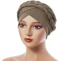 Zaewry Turbanmütze Afrikanischer Damen Geflecht Kopfbedeckung Kopftücher Chemo Kappe