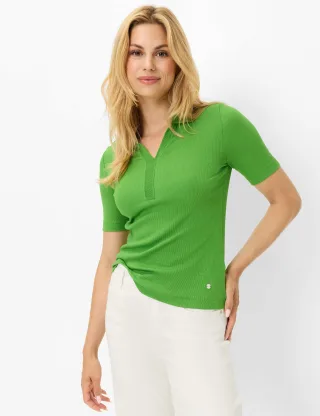 Brax Damen Polo Style CLEO S leaf green, grün, Gr. 48