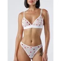 Elegant Love Set: Triangel-BH Dessous-Set – & Sexy Damenunterwäsche (Set, 2-tlg., mit Tanga) Reizwäsche, Lingerie-Set mit BH und String
