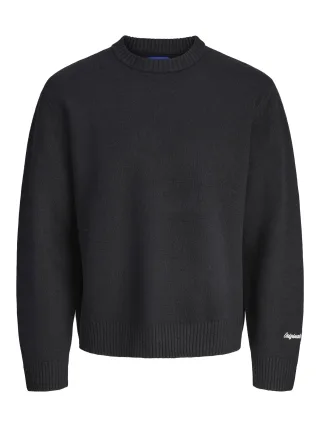 JACK&JONES - JORNORREBRO KNIT CREW NECK SN JNR Schwarz - Gr. - 152