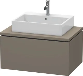 Duravit L-Cube Konsolenwaschtischunterbau wandhängend Flanell Grau Seidenmatt 820x547x400 mm - LC581 LC581209090