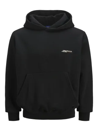 JACK&JONES - JORISLINGTON BACK SWEAT HOOD SN black - Gr. - M