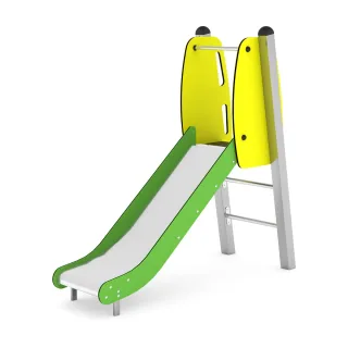 Robuste U3-Spielplatz-Rutsche PRO Glow - Edelstahl-Rutschfläche - 90 cm Fallhöhe - Wetterfeste Stahlkonstruktion für Kindergärten - Wickey