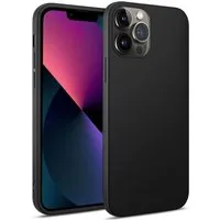 CoolGadget Handyhülle Handy Schutzhülle für Apple iPhone 13 Pro matt schwarz 6,1 Zoll, Silikon TPU Hülle Schutz Tasche Cover schlicht Slim Case