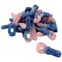 Fruchtgummi Bären & Co. Süßigkeit, Fruchtgummi saure Bubblegum Tongen zweifarbig gelatinefrei 175g