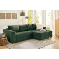 Jockenhöfer Gruppe Ecksofa Kampen L-Form, B: 288 cm, Liegefl. 153x245 cm, mit Bettfunktion, Bettkasten & Zierkissen, Federkern