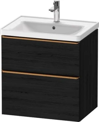 Duravit D-Neo Waschtischunterbau wandhängend Eiche Schwarz Matt 634x452x625 mm - DE4354004160000 DE4354004160000