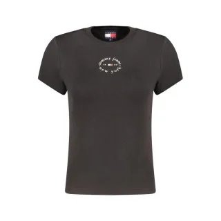 Tommy Hilfiger Schwarzes Baumwoll-T-Shirt für Damen