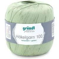 Gründl Häkelgarn 100, Baumwolle dünn zum Häkeln Handarbeiten DIY, 100g Häkelwolle, 566,00 m (Baumwollgarn, Filethäkelgarn), 60° waschbar