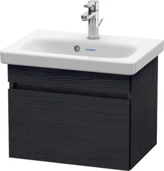 Duravit DuraStyle Waschtischunterbau wandhängend Eiche Schwarz Matt 500x368x398 mm - DS630301616 DS630301616