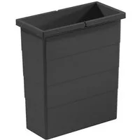 Hailo Einbaumülleimer Hailo Inneneimer 1129929 dunkelgrau 14 L 320 x 156 x 350 mm 2 Henkel