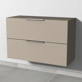 Sanipa 4balance Anbauschrank mit 2 Auszügen, Sandgrau-Matt, DG10167 DG10167