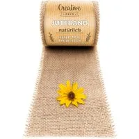 Creative Deco Bastelnaturmaterial Juteband Jute Tischläufer 10 m