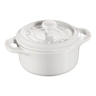 Staub Ceramique Mini Cocotte 10 cm, rund, Weiß, Keramik