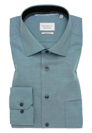ETERNA - Hemd Twill Langarm smaragd - Gr. - 42/Langarm - 65cm