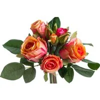 Kunstblume Rosenstrauß mit 5 Rosen und 3 Knospen, Botanic-Haus, Höhe 28 cm