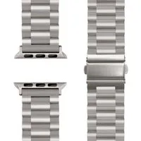Nalia Smartwatch-Armband Apple Watch 49mm/46/45/44/42(Serie 1-3), Edelstahl Ersatzband / für Business & Freizeit / Rostfrei & Kratzfest