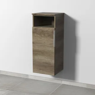 Sanipa 3way Mittelschrank mit 1 Tür und 1 offenem Fach, Eiche-Nebraska, UM13237 UM13237