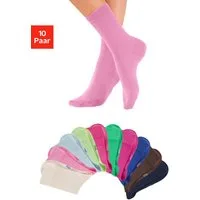 H.I.S Freizeitsocken Damen und Herren Atmungsaktiver Baumwollanteil, Business, Basic (Packung, 10-Paar, Gr. 35-38 bis 47-48) mit weichen Rippbündchen