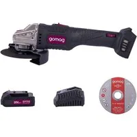 Gomag Akku-Winkelschleifer GO-WS125 1x 2,0 Ah Starterkit, 12 Trennscheiben, max. 10000 U/min, (Set), Staub- und korrosionsgeschütztes Gehäuse