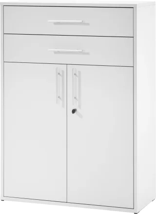 BEGA OFFICE Aktenschrank "Pronto" Büroschrank Grau abschließbar, Mehrzweckschrank