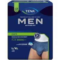 TENA Inkontinenz-Pants TENA MEN - Active Fit - Pants Plus - Blau, L/XL Gr., 10-St.