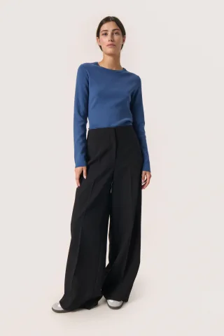 Strickpullover Gerade Passform blue