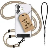 EAZY CASE Handykette Universal Handykette für alle Modelle zum Umhängen, Handykordel für Handyhülle, tragbar zu jedem Outfit in Taupe