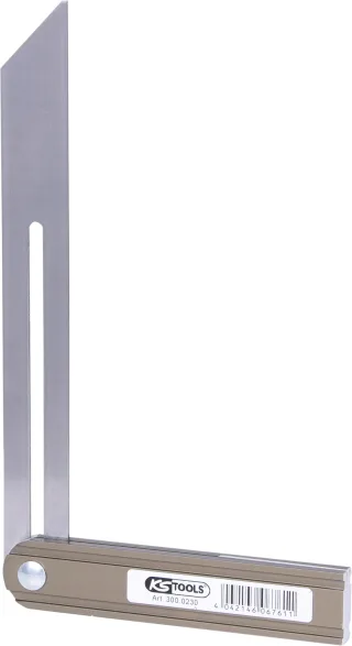 KS Tools Verstellbarer Winkel mit Holzschenkel, 250mm - 300.0230