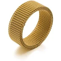 Aniston JEWELRY & WATCHES Fingerring Schmuck Geschenk Edelstahl Damenring Ring Mesh-Optik, Made in Germany