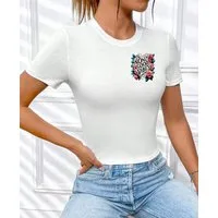 RMK T-Shirt Damen Shirt Bluse kurzarm Rundhals coolen Aufdruck "Good Vibes Only"