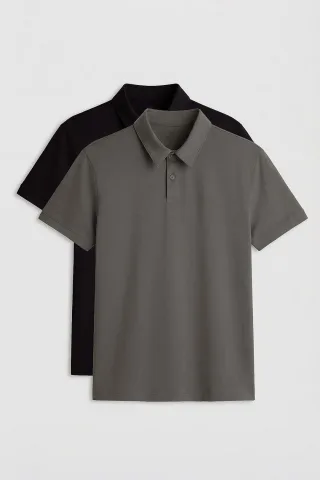 Herren Baumwoll-Elasthan Polo T-Shirt