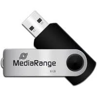 Flexi-Drive 8 GB, USB-Stick schwarz/silber, USB-A 2.0