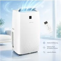 VESKA Klimagerät 4-in-1-Klimagerät 12000 BTU Mobile Klimaanlage Kühlgerät, Leise mit Fernbedienung, Timer, Digitaldisplay, Abluftschlauch