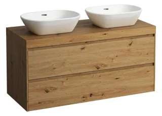 LAUFEN WTU+WT-Platte LANI 495x1185x580 m.Aus re+liPL.65mm(wildeiche)2Schubl wildeiche, H406574112267 H4065741122671