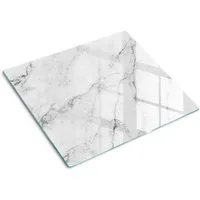 Tulup Schneidebrett Glas Schneidebrett Glasabdeckplatte und Herdabdeckplatte Marmor, (1-St)