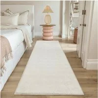 PURECOZY Teppich Kurzflor im Scandi-Look – weich, kuschelig, waschbar und pflegeleicht, rechteckig, Höhe: 5 mm, geeignet für verschiedene Innenräume, 60 x 180 cm