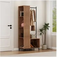 Vicco Garderoben-Set Zinto, dąb kraft złoty, 80 x 187 cm mit 5 Ablagefächern, (1-St)