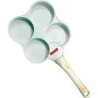 Venteo Crêpepfanne Kitchenpro 4er Pancake Pfanne, Aluminium (Spar Set, 1-tlg., 1er oder 2er Pack), Pancakepfanne mit Temperaturanzeige, Marmorstein Antihaftbeschichtung
