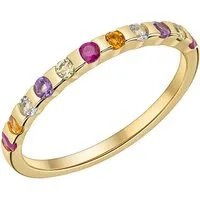 Firetti Fingerring Schmuck Geschenk Gold 333 Damenring Ring Memoire, mit Edelsteinen