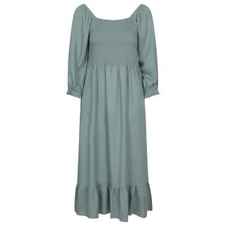 Mountain Warehouse - "Cadiz" Midikleid für Damen Langärmlig (Khakigrün)